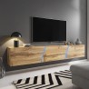 Modern design hangend TV-meubel 240 cm met 3 deuren en LED-licht Selby Catalogus