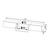 Modern design hangend TV-meubel 240 cm met 3 deuren en LED-licht Selby 