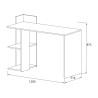 Modern design wit en houten bureau 120x52x87 cm Mistrel

Bureau kantoor kamer wit modern hout planken boekenkast  Aanbod
