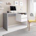 Modern witen grijs design bureau met 2 lades Riley Aanbieding