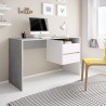 Modern witen grijs design bureau met 2 lades Riley Aanbieding