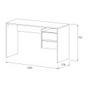 Modern witen grijs design bureau met 2 lades Riley Aanbod