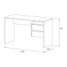 Modern witen grijs design bureau met 2 lades Riley Aanbod