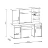 Groot houten bureau met wandmeubel 160 x 52 x 154 cm Theodor Aanbod