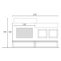 Moderne zwevende tv-wandmeubel in hout Infinity 01 Verkoop