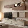 Moderne zwevende tv-wandmeubel in hout Infinity 01 Aanbieding