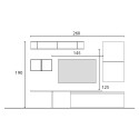 Moderne woonkamerwandmeubel TV-kast plank boekenkast Infinity 2A Verkoop