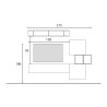 Moderne zwevende wandmeubel met tv-meubel voor woonkamer Infinity 3A Verkoop