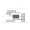 Moderne wandmeubel tv wit grijs zwart Infinity 06 Verkoop