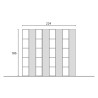 Zwarte open wandkast voor woonkamer, modern design Infinity 11 Verkoop