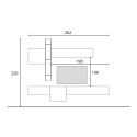 Zwevende wandmeubel modern design grijs hout Infinity 12A Aanbod