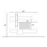 Zwevende wandmeubel modern design grijs hout Infinity 12A Aanbod