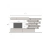 Moderne wandmeubel Infinity 13 met tv-meubel en boekenkast planken Aanbod