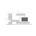Moderne houten wandmeubel voor woonkamer met zwevende meubels Infinity 14 Verkoop