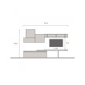 Moderne wandmeubelset grijs zwart zwevende kasten plank Infinity 15 Verkoop