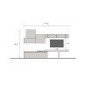 Moderne wandmeubelset grijs zwart zwevende kasten plank Infinity 15 Verkoop
