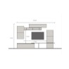 Moderne wandmeubel tv-kast wit grijs hout Infinity 19 Aanbod