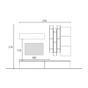 Moderne wandmeubel tv-kast met boekenplanken Infinity 20 Verkoop