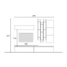 Moderne wandmeubel tv-kast met boekenplanken Infinity 20 Verkoop