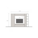 Moderne wandmeubel voor woonkamer met boekenkast en tv-meubel Infinity 09 Kortingen