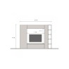Moderne wandmeubel voor woonkamer met boekenkast en tv-meubel Infinity 09 Kortingen