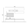 Moderne witte wandmeubelset woonkamer met tv-meubel en plank Infinity 21 Aanbod