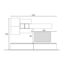 Moderne houten wandmeubel met zwevende tv-kast Infinity 24 Verkoop