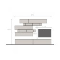 Wandmeubel woonkamer tv plankjes hout zwevende meubels Infinity 26 Aanbod