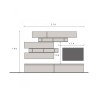Wandmeubel woonkamer tv plankjes hout zwevende meubels Infinity 26 Aanbod