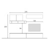 Moderne design wandmeubel tv-kast zwevende planken Infinity 27 Aanbod