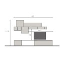 Moderne zwevende tv-meubelwand met plank voor de woonkamer Infinity 28 Aanbod