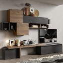 Moderne zwevende tv-meubelwand met plank voor de woonkamer Infinity 28 Aanbieding
