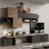 Moderne zwevende tv-meubelwand met plank voor de woonkamer Infinity 28 Aanbieding