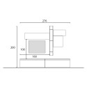 Moderne witte en grijze tv-wandmeubel met zwevende kasten Infinity 29 Verkoop