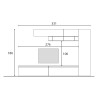 Moderne wandmeubel tv-meubel plank grijs hout Infinity 31 Verkoop