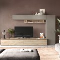 Moderne wandmeubel tv-meubel plank grijs hout Infinity 31 Aanbieding