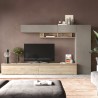 Moderne wandmeubel tv-meubel plank grijs hout Infinity 31 Aanbieding