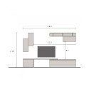 Moderne zwevende tv-meubelwand voor woonkamer Infinity 33 Aanbod