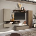 Moderne design TV-wand met planken en zwevende kasten Infinity 38 Aanbieding