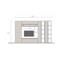 Moderne wandmeubel met houten boekenkast en tv-meubel Infinity 36 Aanbod