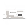 Moderne zwevende wandmeubelset voor woonkamer in hout Infinity 37 Verkoop