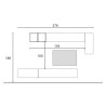 Moderne zwevende wandmeubel tv-kast hout design Infinity 41 Aanbod