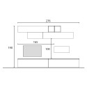 Moderne wandmeubelset met zwevende houten tv-kast Infinity 42 Verkoop