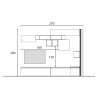Zwarte minimalistische tv-wandkast hout Infinity 45 voor woonkamer Aanbod