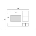 Moderne wandmeubelset zwevende tv-meubels in hout Infinity 47 Verkoop