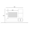 Moderne wandmeubelset zwevende tv-meubels in hout Infinity 47 Verkoop