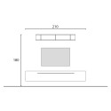 Moderne zwevende tv-wandmeubel wit plank Infinity 48 Verkoop