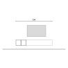 Minimalistisch en modern zwevende TV-meubel met houten planken Infinity 49 Aanbod