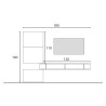 Moderne design wandmeubel zwevende tv-kast in hout Infinity 51 Aanbod