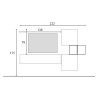 Moderne zwevende wandmeubelset woonkamer hout Infinity 53 Aanbod